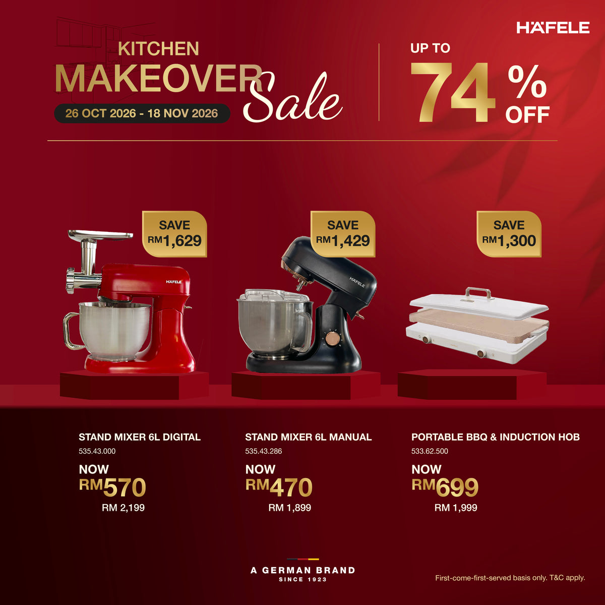 Hafele Digital Stand Mixer 6 Litre
