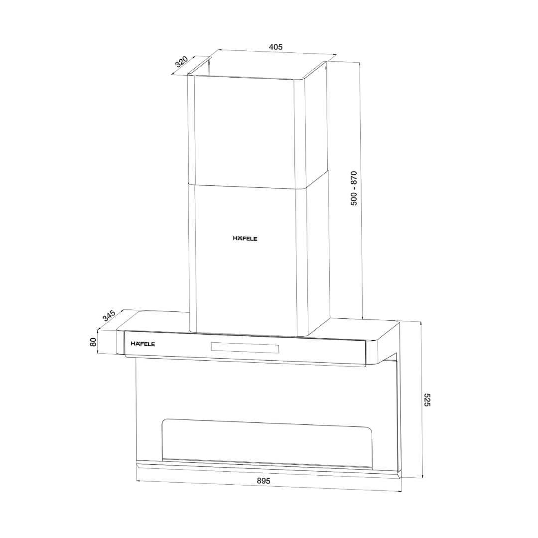 90cm 9-Speed Auto Healing DC Motor T-shape Hood