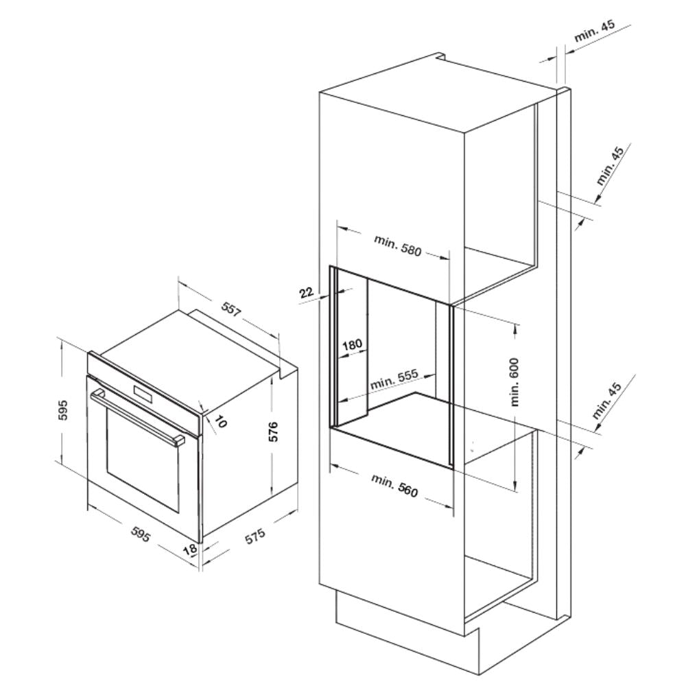 Hafele Oven - Built-In Oven Sousvide 75L
