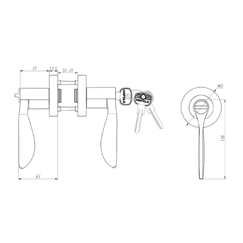 Häfele Tubular Lock MTL 8211