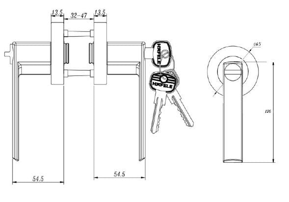 Häfele Tubular Lock MTL 8219