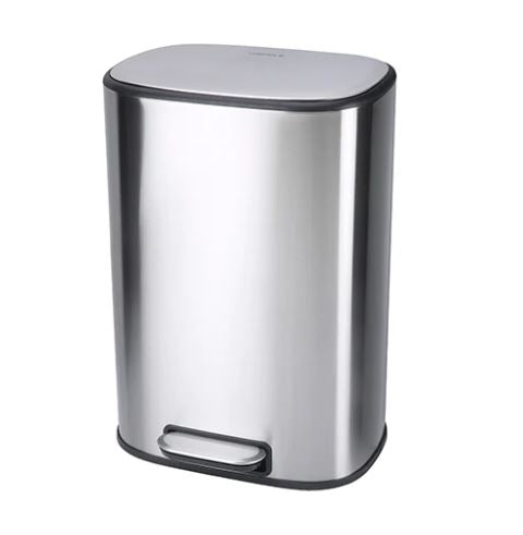 HAFELE stainless steel trash can, soft closing, 12 liters / 12L soft-close stainless pedal bin
