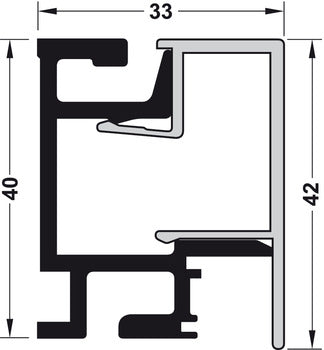 Hafele Wall profile, Aluminium railing system