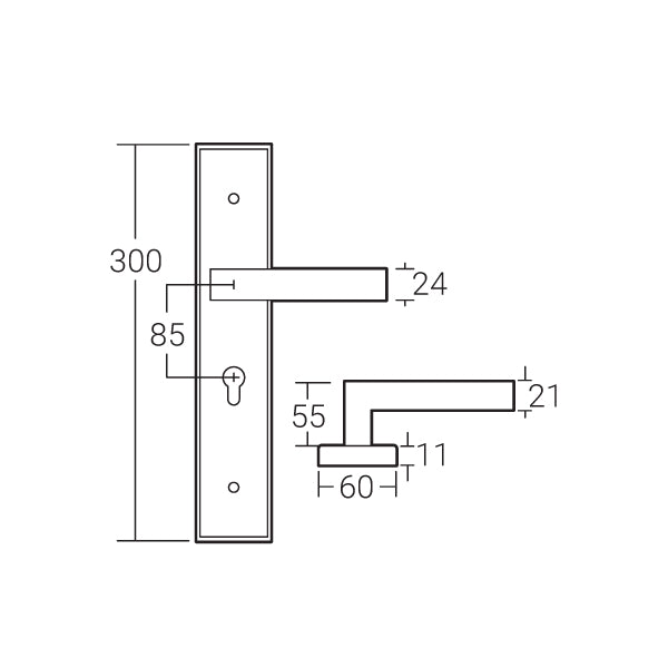 Häfele Lever Handle MLHP 9103 - Häfele Home Malaysia