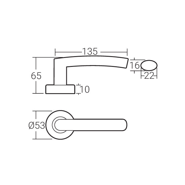 Häfele Lever Handle MLHP 9207 - Häfele Home Malaysia