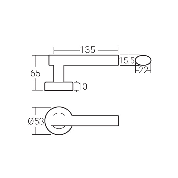Häfele Lever Handle MLHP 9208 - Häfele Home Malaysia