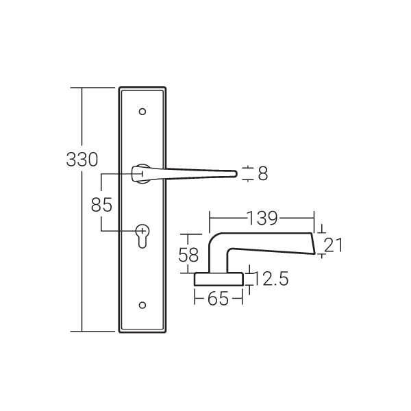 Häfele Lever Handle MLHP 9110 - Häfele Home Malaysia