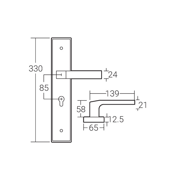 Häfele Lever Handle MLHP 9112 - Häfele Home Malaysia