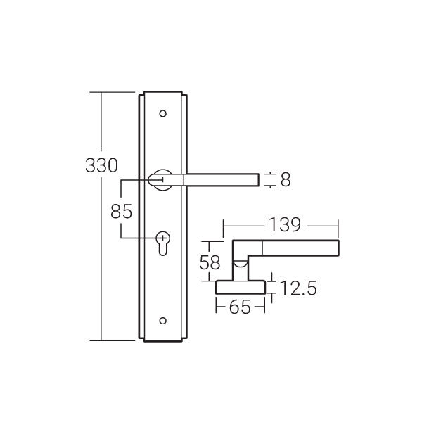 Häfele Lever Handle MLHP 9114 - Häfele Home Malaysia