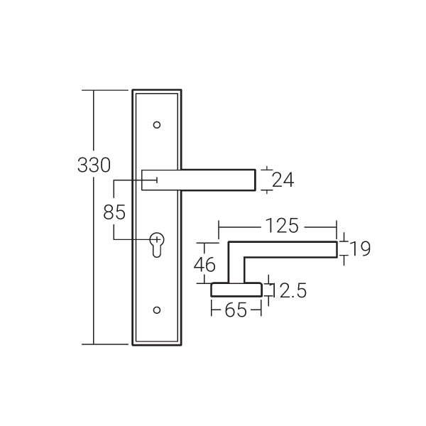 Häfele Lever Handle MLHP 9115 - Häfele Home Malaysia