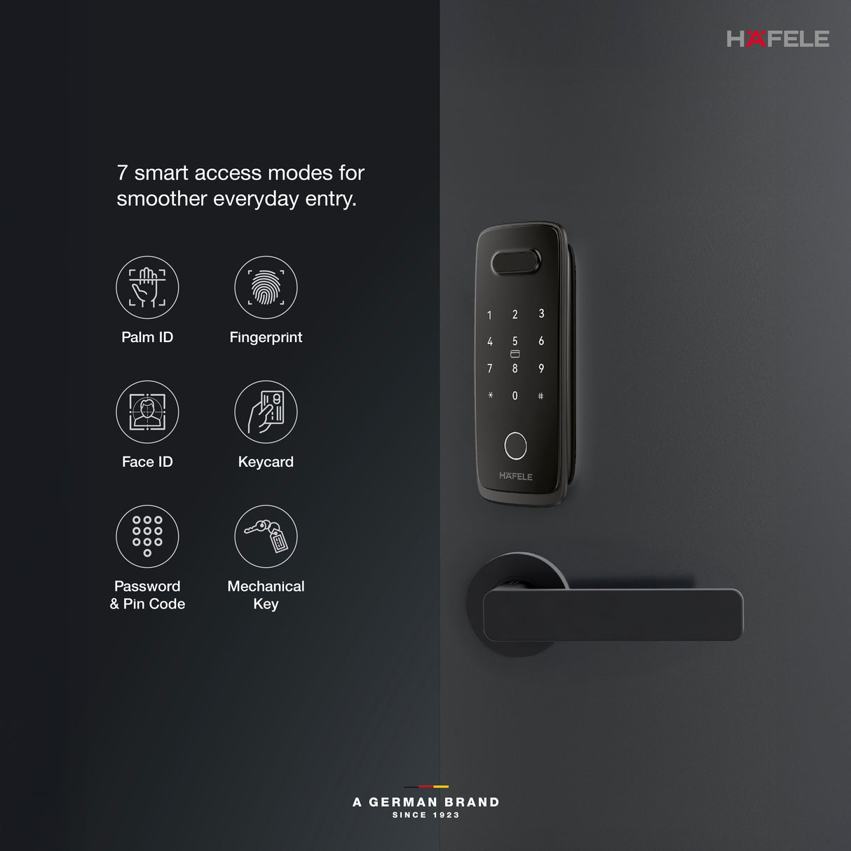 Hafele Quantum Pro Smart Grill Door Lock