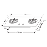 Hafele Kitchen Hob 2-Burner Gas Hob (Flexi Base)