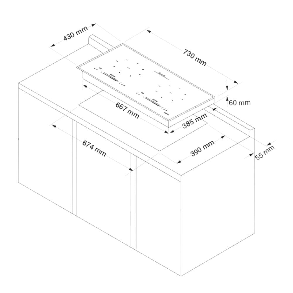 Hafele Electric Hob - Hybrid Hob