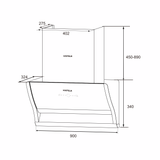 Häfele Slanted Hood 900mm