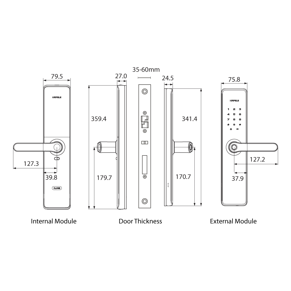 Häfele Smart Digital Lock DL7600S