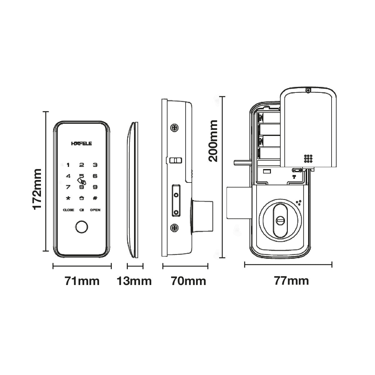 Häfele Smart Digital Lock GL5700