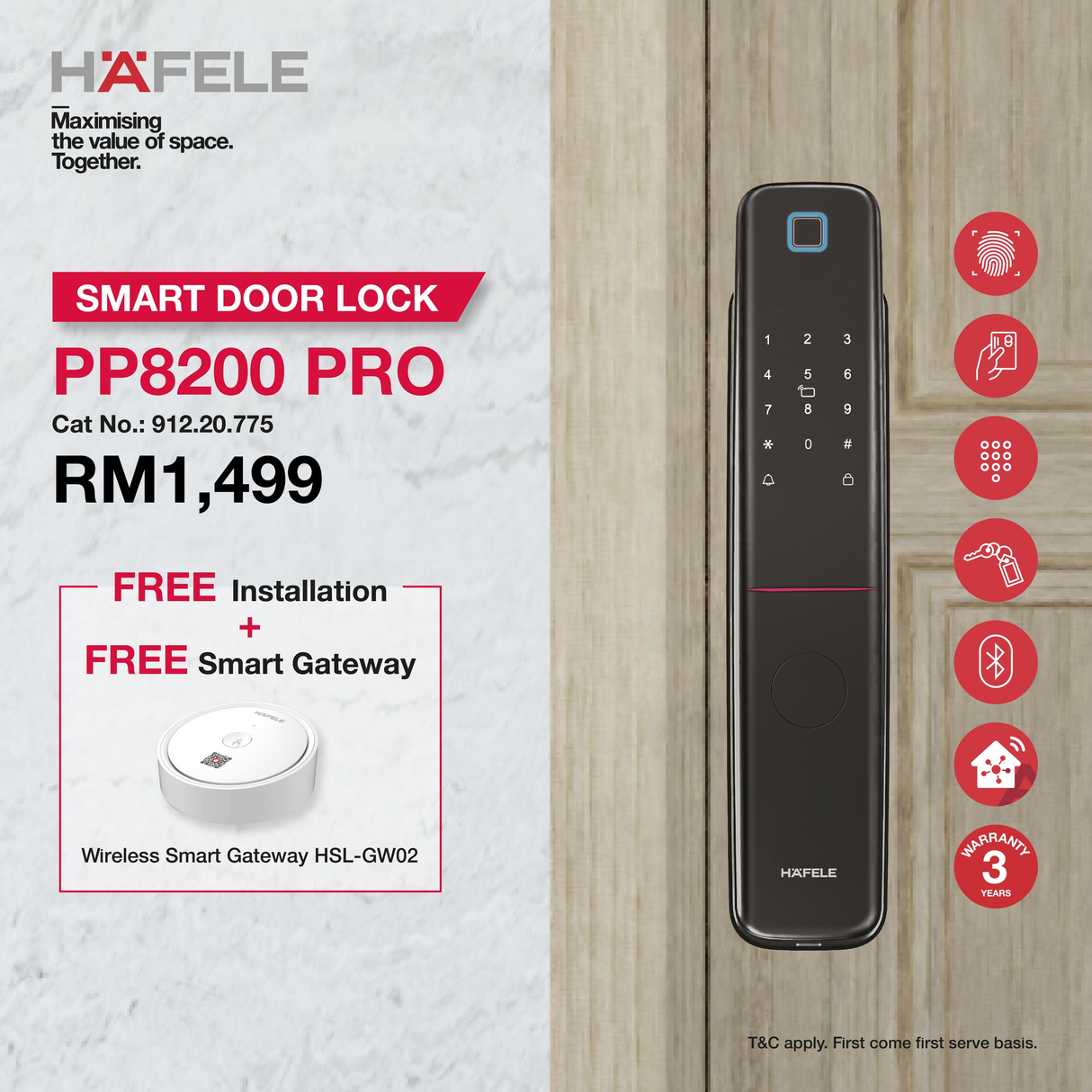 Häfele Smart Digital Lock PP8200 PRO Special Offer