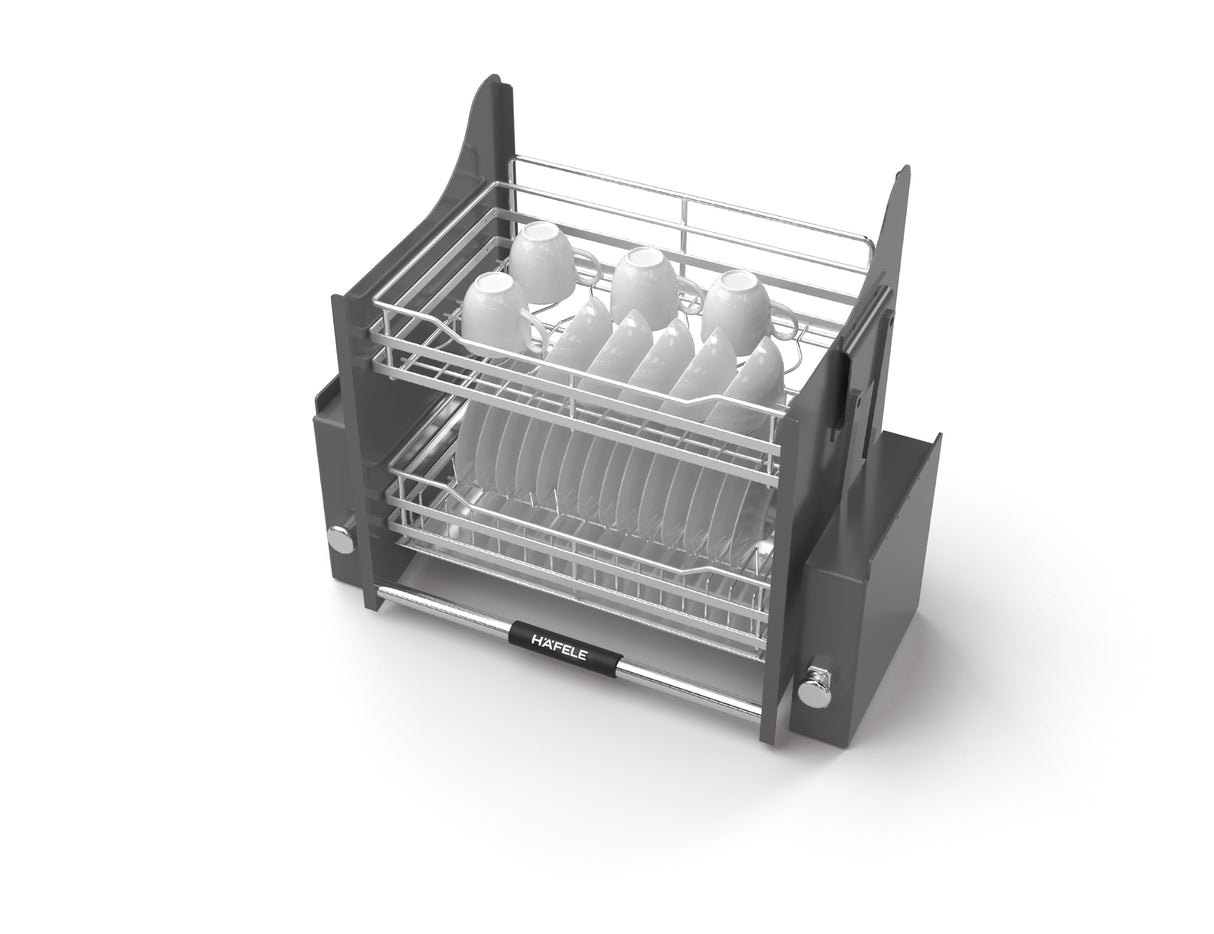 Wall unit lift, Pull down dish rack - Lento