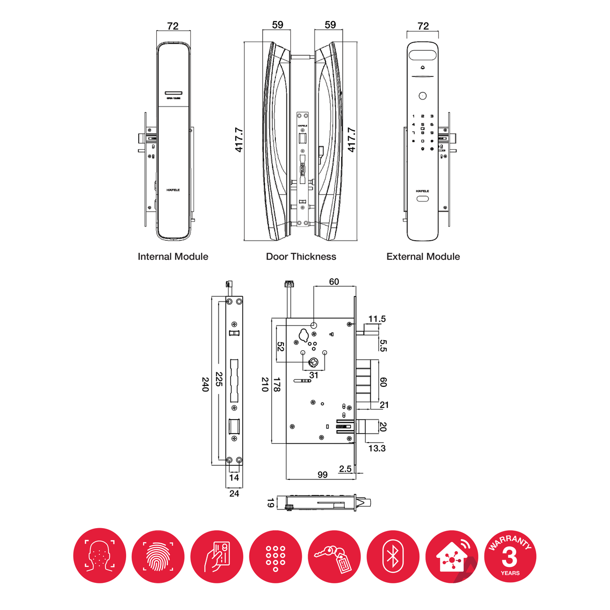 Häfele Smart Digital Lock PP9100 PRO