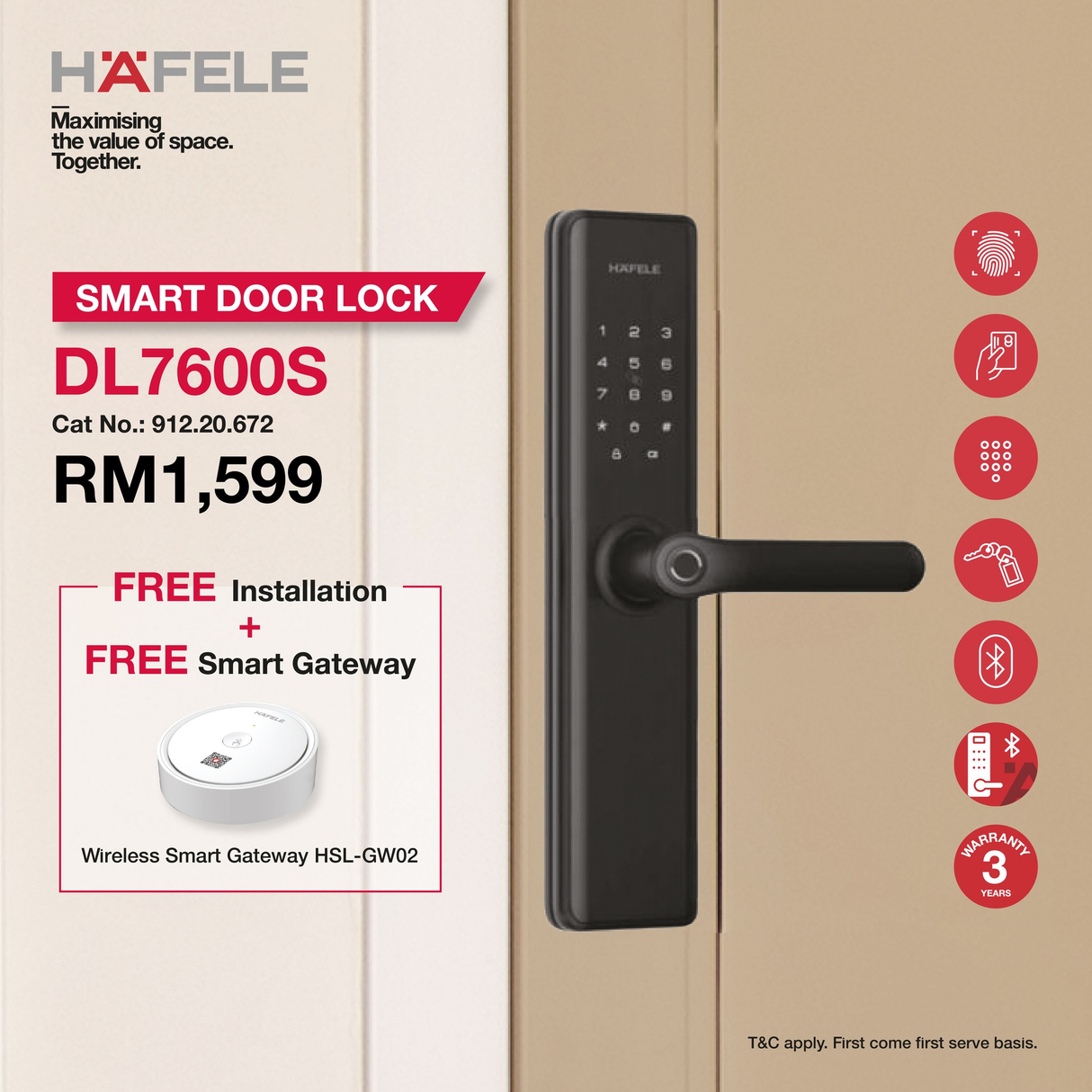 Häfele Smart Digital Lock DL7600S Special Offer