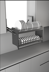 Wall unit lift, Pull down dish rack - Lento