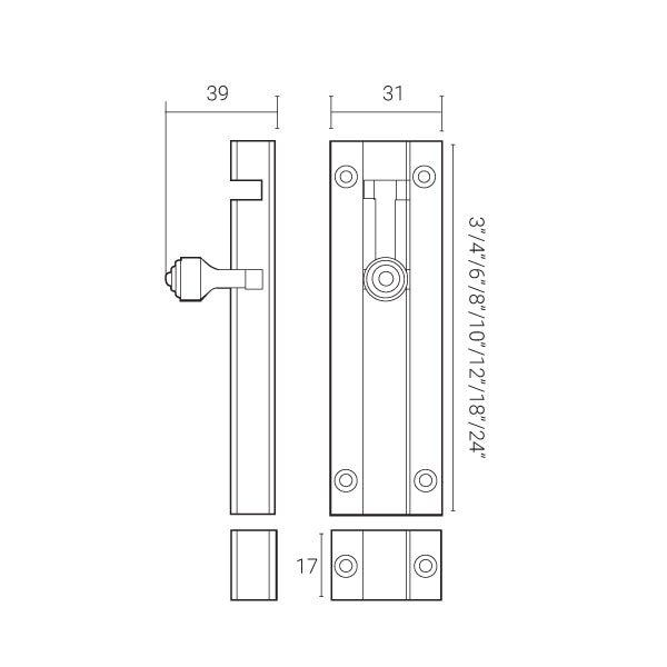 Häfele Door Bolt - Häfele Home Malaysia